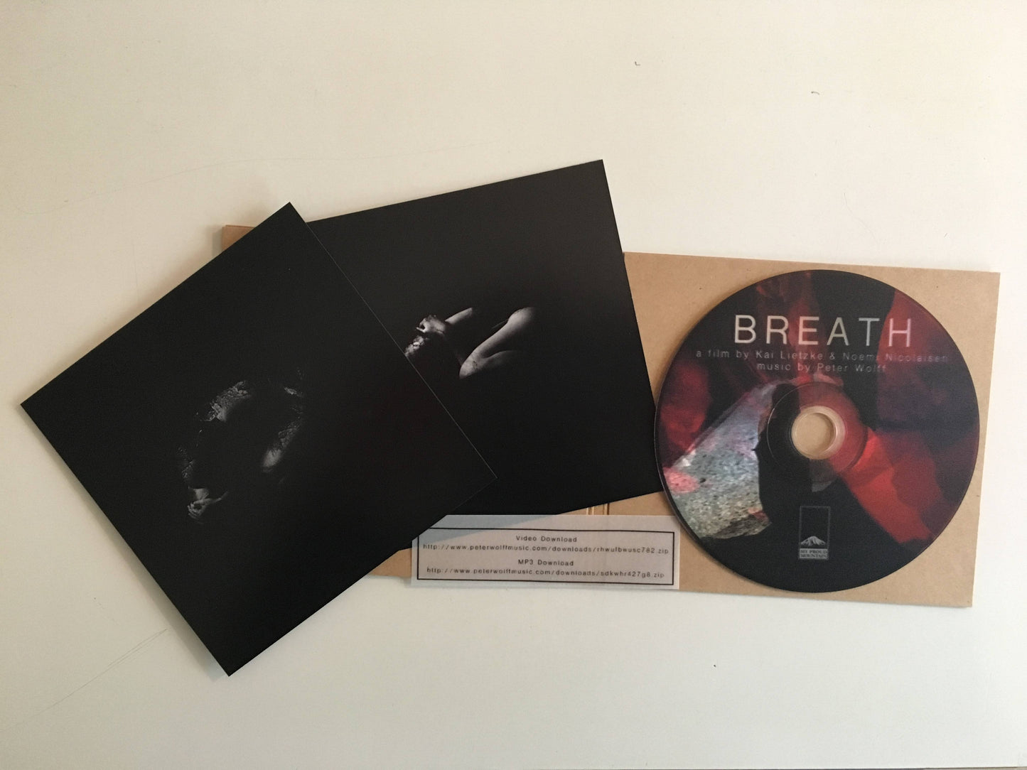 PETER WOLFF. Breath 2LP (Black on black screen print side D)