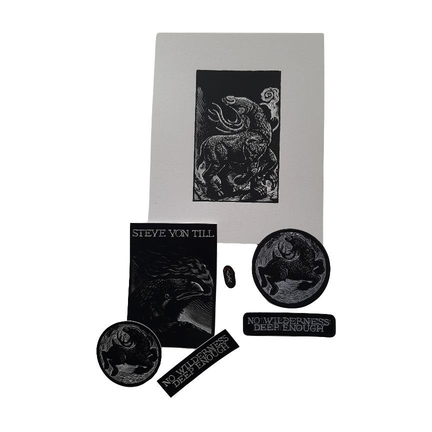STEVE VON TILL. Stickers + Pin +Patches +  Art Print with DL Code (Bundle)